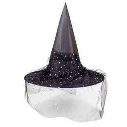 Fashion-Witch hat, Halloween decorative props, adult children's hat, witch headwear, polyester magic witch hat factory wholesale