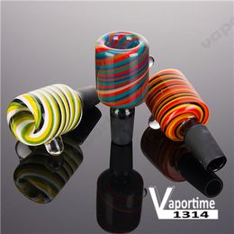 Color Glass Bowls 14mm 18mm Male Joint For Bongs Herb Slide Smoking Piece Dab Oil Rigs Water Pipes Pieces 1001