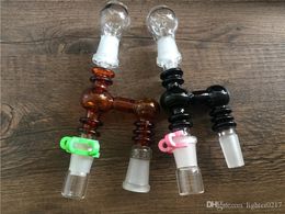 14mm 18mm Male Female glass oil Reclaimer kit for bongs Water Pipe Glass Bubbler Oil rig Dab Come Keck clip Glass nail