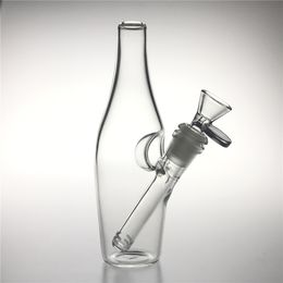 14mm glass downstem Australia - 7 Inch Glass Beaker Bong with 14mm Female Hookahs Downstem Male Bowl Thick Bottle Dab Rig Water Bongs Recycler Medium Rigs