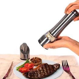 Stainless Steel Salt and Pepper Grinder Set of 2 Mill Shakers with Adjustable Manual Ceramic Rotor kitchen Accessories