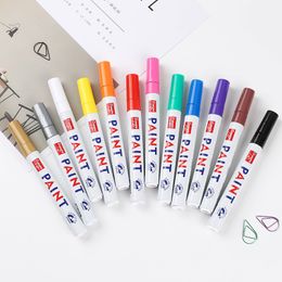 Waterproof Marker Pen Tyre Tyre Tread Rubber Permanent Non Fading Marker Pen Paint Pen White Colour can Marks on Most Surfaces DBC DH2556