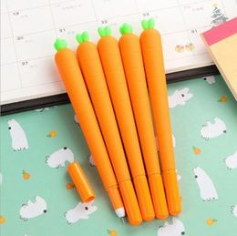 0.5mm Creative Cute Black Refill Neutral Pen Stationery Korean Personalized Signature Gel Pens Student Carrot Water-Based Pen JXW315