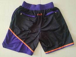 New Shorts Team Shorts Vintage Baseketball Shorts Zipper Pocket Running Clothes Sun Black Purple Colour Just Done Size S-XXL