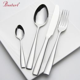 Set Cutlery Stainless Steel 24 pieces Service 6 Person Silver Knife Fork Set Restaurant Cutlery Dinnerware China Sets C18112701