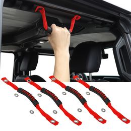 Top Handle With Hole Red 4PCS For Jeep Wrangler JL Factory Outlet High Quatlity Auto Internal Accessorie