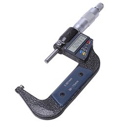 Freeshipping Digital Micrometer 0.001Mm Electronic Micrometer Caliper Gauge Chrome Plated Outer Diameter Micrometer