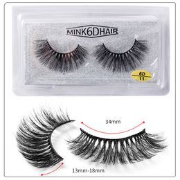 NEW 1 Pair=1 Set 6D False Eyelashes Natural Thick Curly Long Eye Lashes Wispy Makeup Beauty Extension Tools Handmade 3D Mink Lashe DHL FREE