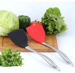 Silicone shovel silicone tableware Non-Stick Silicone Spatula Wok Turner With Stainless Steel Handle Heat Resistant Cooking