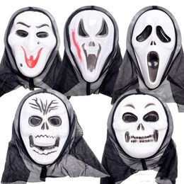 2018 hot sell Halloween masks Screaming Ghost Festival Ghost Face Party Ghosts Grim Reaper Mask Halloween Costumes wholesale