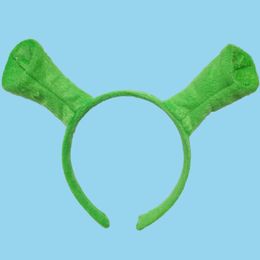 Halloween Children Adult Show Hair Hoop Shrek Hairpin Ears Headband Head Circle Party Costume Item Masquerade Party Supplies LX8883