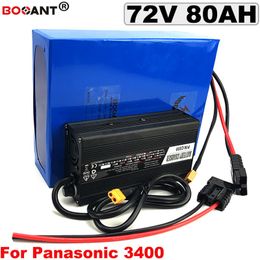 Biggest power 9000W 72V Lithium battery electric bike battery 72V 80AH Rechargeable E-bike battery with 5A Charger Free Shipping