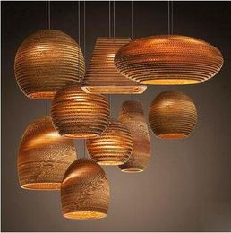 Honeycomb Naked Pupa Restaurant Lamp Cafe Paper Lamp Thai Bar Southeast Asian Style Silkworm Pupa Corrugated Paper Chandelier