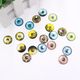 8/12/18MM Colourful Doll Eyes Photo Round Glass Cabochon diy flat back handmade Jewellery findings for scrapbooking