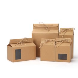 Kraft Paper Tea Packaging Box Cardboard Folded Food Nut Box Standing Up Paper Packing Bag WB2142