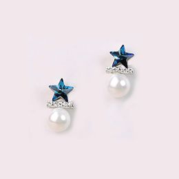 silver 925 jewelry earring stud earrings for women earing oorbellen star pearl earrings ohrringe aretes boucle d'oreille femme