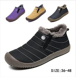 Snow Boots Cotton Plush Boots Non-slip Winter Shoes Waterproof Running Shoes Outdoor Sports Shoe Rubber Sole Athletic Sneakers TL104