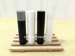 100PCS/LOT Empty Lipstick Tube Black Plastic Cosmetic Container White Lip Gloss Hose Clear Lip Blam Blue Lipsticke Tube