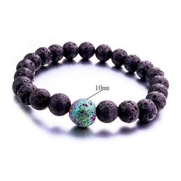 Fashion 8MM Lava Stone Beads Bracelet Diy Aromatherapy Essential Oil Diffuser for women Bracelet