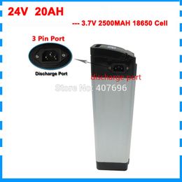 24v 20ah lithium battery 24 V 20AH e-bike battery 24V 7S 18650 silver fish battery pack 30A BMS with 29.4V 3A Charger