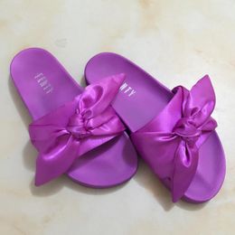Hot Sale-er Slippers Women Butterfly Bowtie Indoor Sandals High Quality Non-Slip Slide With Box Size 36-41