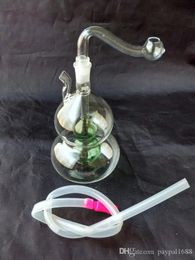 Double gourd hookah glass bongs accessories   , Glass Smoking Pipes colorful mini multi-colors Hand Pipes Best Spoon glas