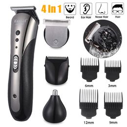Kemei KM-1407 All in1 Rechargeable Hair Trimmer Wireless Electric Shaver Beard Nose Ear Shaver Hair Clipper Trimmer Tool Waterproof