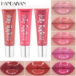 Handaiyan Plumping Lip Gloss Moisturizer Lips Cherry Mineral Oil Clear Lip Gloss Plumper Glitter Lipgloss Tubes Nutritious Liquid Lipsticks