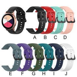 20mm Silicone Watchband Smart Straps for Samsung Galaxy Watch Active R500/Gear Sport/Gear S2 Classic/Huami Amazfit BIP 2 Replacement Bracelet Band Strap