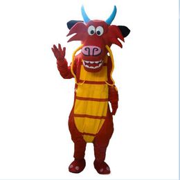 2020 Factory direct sale Mushu dragon mascot costumes for sale Alfalfa dragon mascot Costume Character Costume dragon Free Shipping