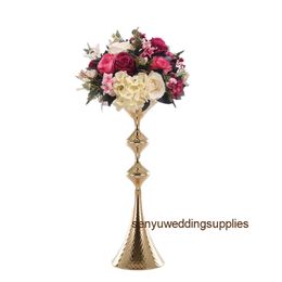 New style Metal Vase Candle Holders Candle Stick Wedding Centerpiece Event Road Lead Flower Stands Rack Home Decoration senyu0312