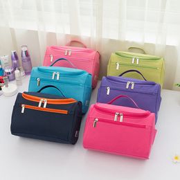 New Korean Style Solid Colour Hook Type Hand Bag Women Cosmetic Bag Travel Storage Bags Washing Bags