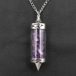 qimoshi Reiki Healing Crystal Pendant Wishing Bottle Sweater Chain Pendant Lady Wild Temperament Personality Necklace