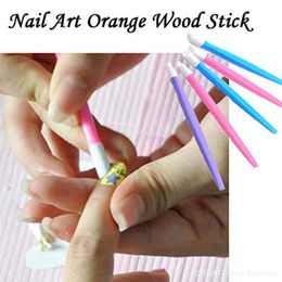 Manicure Tool Nail Cuticle Pusher Rubber Cleaning Stick Rubber Tipped Nail Cleaner Colored Nail Tool Dead Skin Cleaner