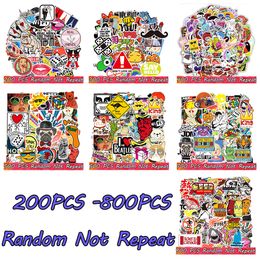 200-800PCS Raffreddare Vinile Impermeabile Adesivi Casuali Confezione per Bambini Adolescenti Adulti Bomba Bottiglia d'Acqua Custodia per Telefono Laptop Skateboard Bici Decalcomanie per Auto