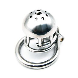 Male Stainless Steel Chastity Device Belt Adult Cock Cage With Urethral Catheter BDSM Sex Toys