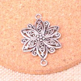 32pcs Charms flower connector 39*28mm Antique Making pendant fit,Vintage Tibetan Silver,DIY Handmade Jewellery