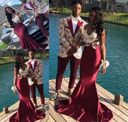 Sexy Mermaid Prom Dresses 2019 South African Black Girls V Neck Lace Holidays Graduation Wear Evening Party Gowns Custom Made Plus Size