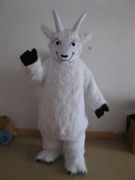 Professional custom White Goat Mascot Costume Character Sheep Capricornio Mascot Clothes Christmas Halloween Party Fancy Dress