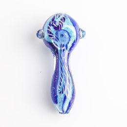 New Colourful Nice Heady Pyrex Thick Glass Smoking Tube Handpipe Portable High Quality Handmade Dry Herb Tobacco Oil Rigs Bong Pipes DHL Free