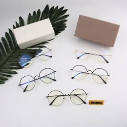 6202 Christian Men Women's Artistic Small Fresh Style Anti-Blue Light Glasses 55mm Lens 6Color Glasses Frame With Box