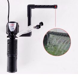 3 In 1 Silent Aquarium Philtre Submersible Oxygen Internal Pump Sponge Water With Rain Spray For Fish Tank Air Increase 3 5W New Pr238I