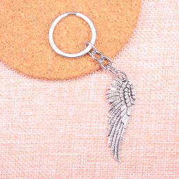 New Keychain 50*17mm angel wings Pendants DIY Men Car Key Chain Ring Holder Keyring Souvenir Jewellery Gift