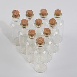 25ml Clear Transparent Glass Wishing Bottles With Cork Drift Bottle For Christmas Gift Jars 50pcs/lot