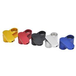 Newest Colourful Aluminium Alloy Rotate Fold Portable Tobacco Herb Metal Bowl Philtre Smoking Tube Handpipe Innovative Design Holder DHL Free