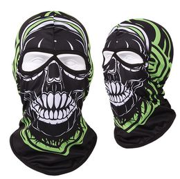 Motorcycle Cycling Scarf full Face Mask Windproof Tribal Classic Skull Soft mesh fabric breathable hood Headwear Cap Neck Ghost cover
