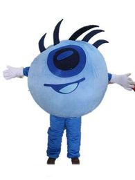 2019 High quality hot Ventilation blue ball mascot cosutme with big eyes for adult to wear