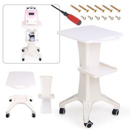 High Quality Plastic ABS Beauty Trolley Assembled ABS Styling Pedestal Stand Trolley Cart For Ultrasonic Cavitation Gel Slimming Machine Spa