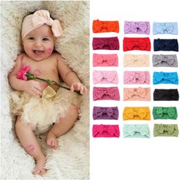 Baby Headbands Bohemian Children Hair Band Baby Bow Knotted Hair Band Solid Color Elastic Hair Band 61