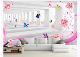3D Customised large photo mural wallpaper 3D garden space expansion living room TV background wall decoration painting wallpaper for walls